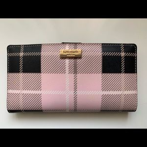 Kate Spade plaid pink wallet